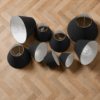Rund skrå lampeskærm "Sort" stof. Bomuld - Thumbnail Image 3