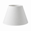 Rund skrå lampeskærm "Hvid" stof. Hør - Thumbnail Image 1