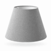 Rund skrå lampeskærm "Salt&pepper" stof. Hør - Thumbnail Image 1