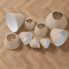 Rund skrå lampeskærm "Cafe latte" stof. Bomuld - Thumbnail Image 3