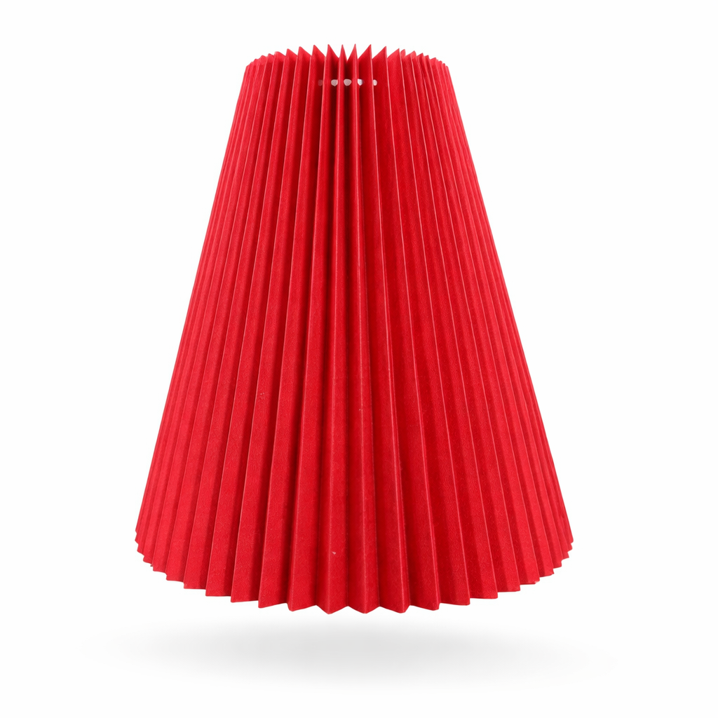Trafiklampe Plissé Lampeskærm. Rød