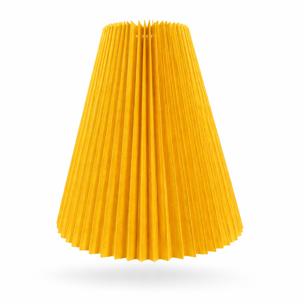 Trafiklampe Plissé Lampeskærm. Gul