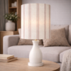 Stribet cylinder lampeskærme.  Smal grå - Thumbnail Image 4