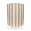 Stribet cylinder lampeskærme.  Bred brun - Thumbnail Image 1