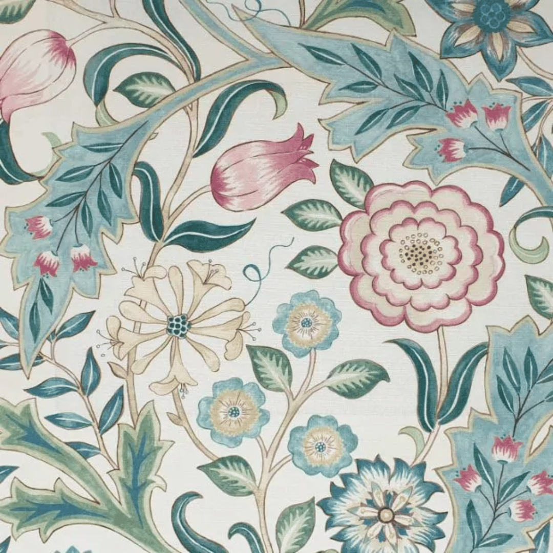 William Morris “Wilhelmina” stof. Bomuld. Cylinder lampeskærm. tekstil