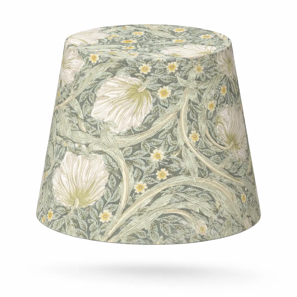 William Morris “Small Pimpernel olive” stof. Bomuld
