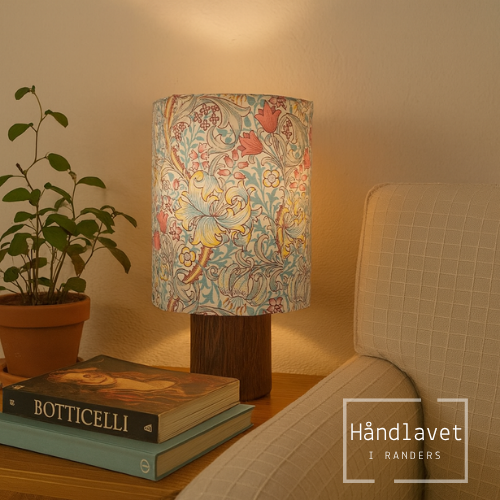 Wood bordlampe- Golden Lily