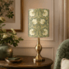 William Morris “Small Pimpernel Olive” stof. Bomuld. Cyl - Thumbnail Image 2