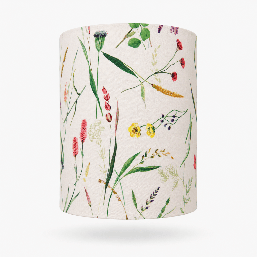 Vilde blomster cylinder lampeskærm