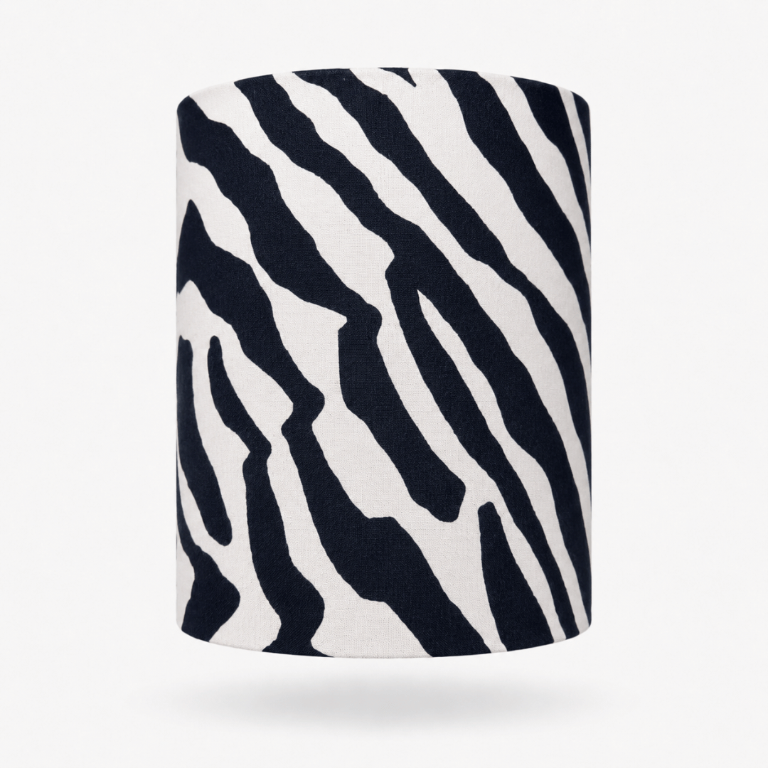 Zebra cylinder lampeskærm